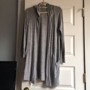 Altar’d State Long Hooded Gray Cardigan Size S